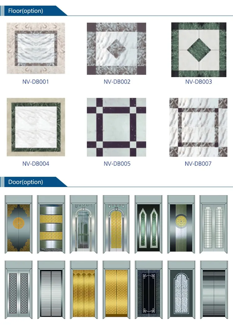 1m/S Center Opening Standard Small Machine Room Xide Passenger Elevator