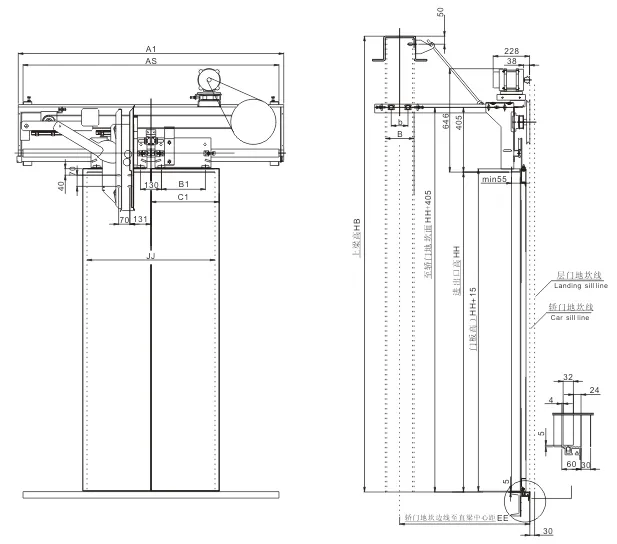 Center Opening Vvvf Door Operator