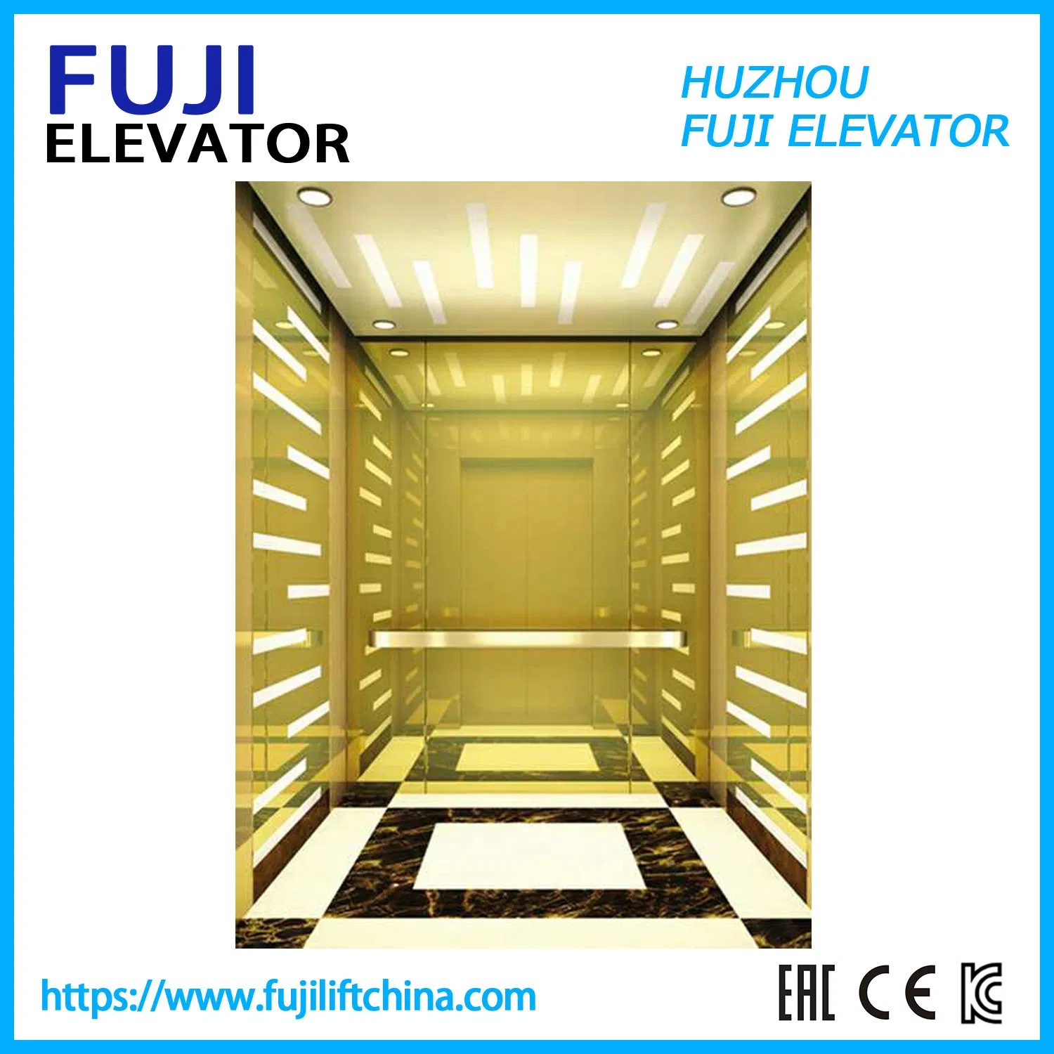 FUJI China Factory Comfortable Hotel Passenger Elevator Panoramic Elevator Home Elevator Sightseeing Elevator with Vvvf Control