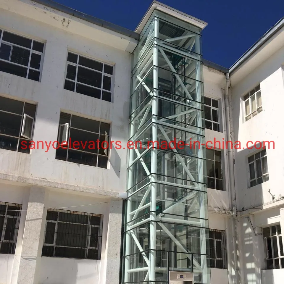 FUJI SANYO Competitive Price Panoramic Glass Sightseeing Elevator With CE