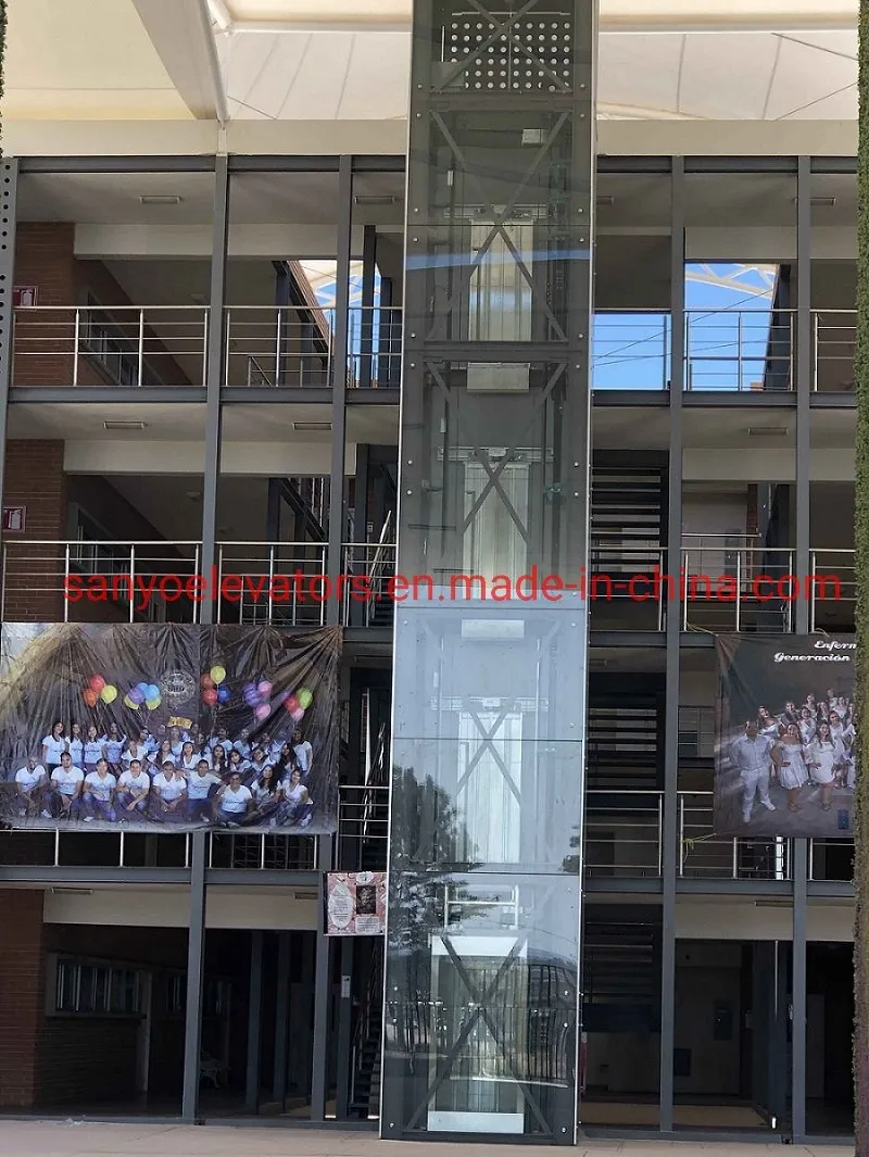 FUJI SANYO Competitive Price Panoramic Glass Sightseeing Elevator With CE