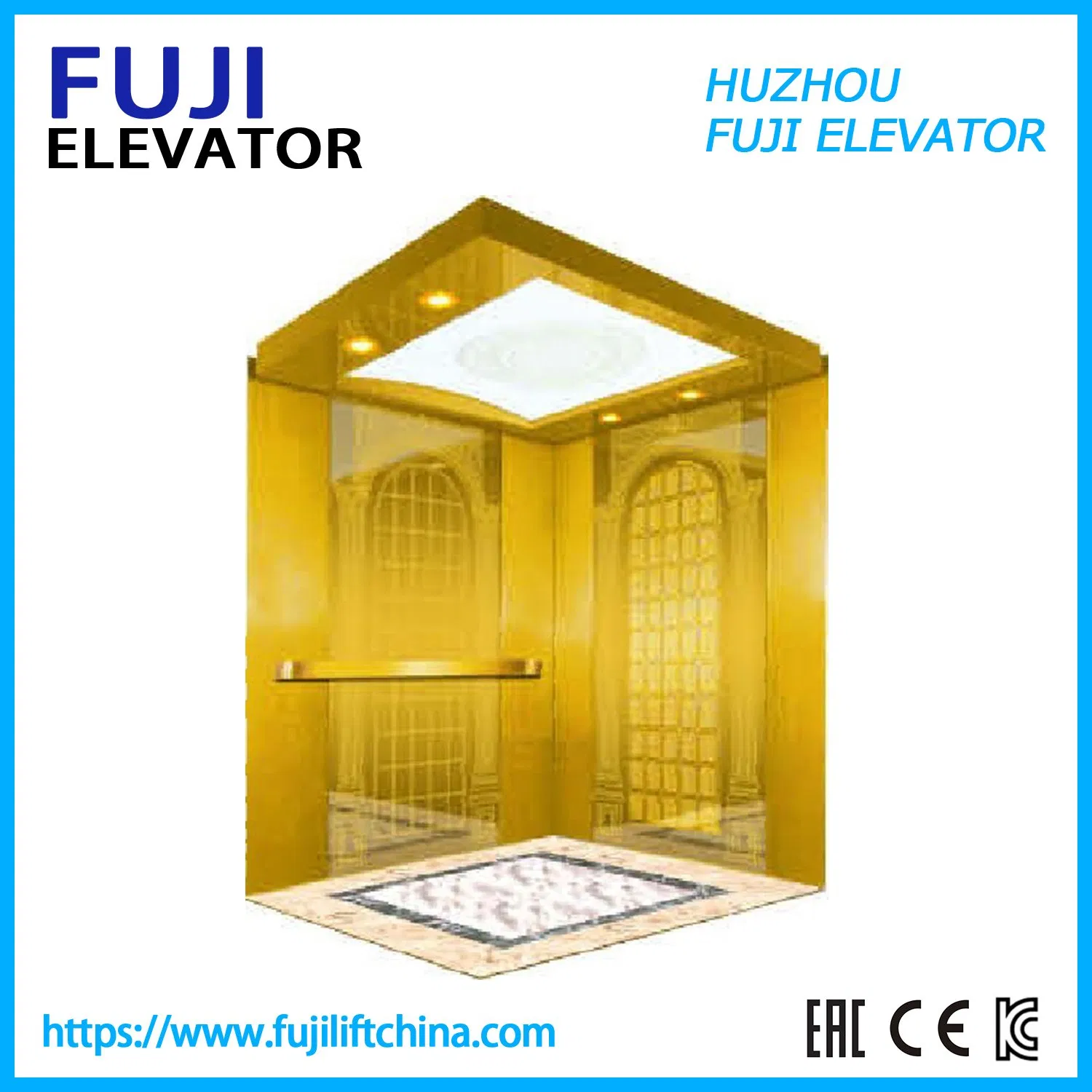 High Quality FUJI Vvvf 0.4m/S Collective Elevator Passenger Elevator Lift From Safety China Factory