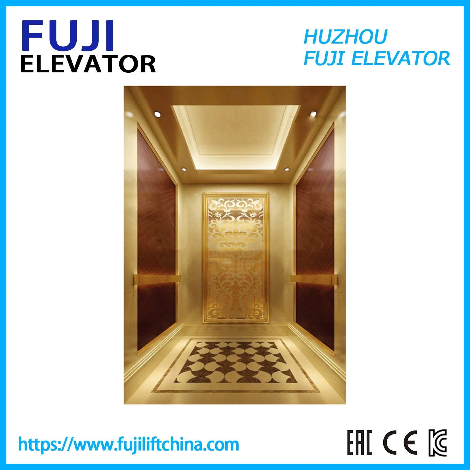 Passenger Home Sightseeing Panoramic Elevator with Hairline Stainless Steel Cabin