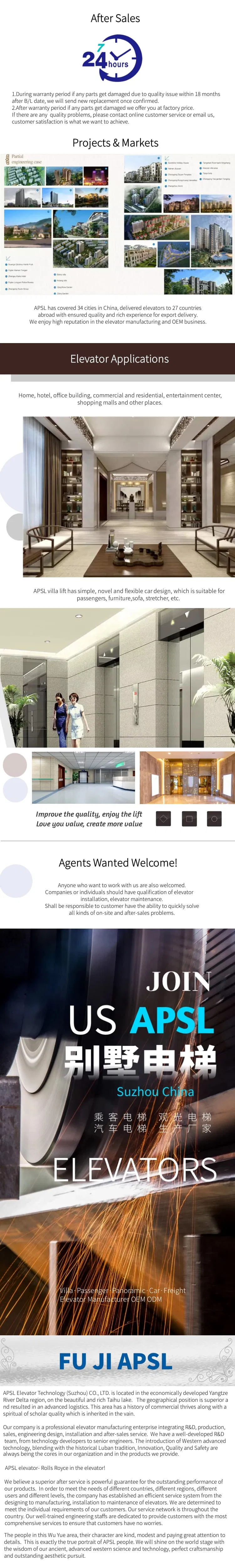 Real estate developers and designers Sightseeing observation Elevator