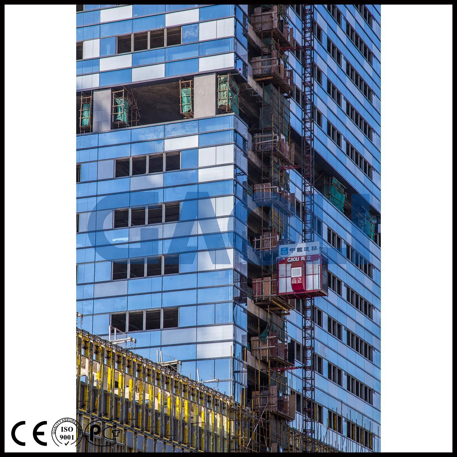 Single Cage Electric Powered Construction Lift with Ce