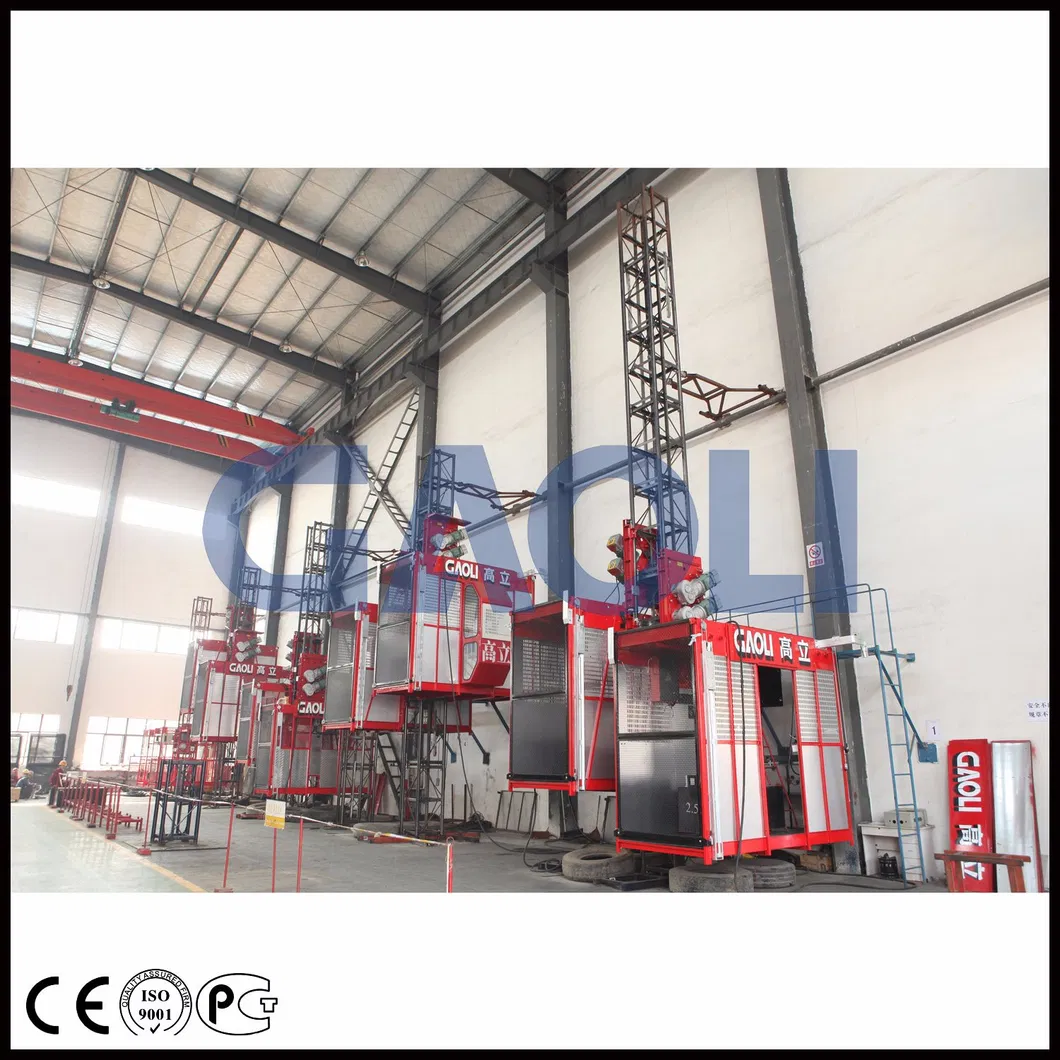 Single Cage Electric Powered Construction Lift with Ce