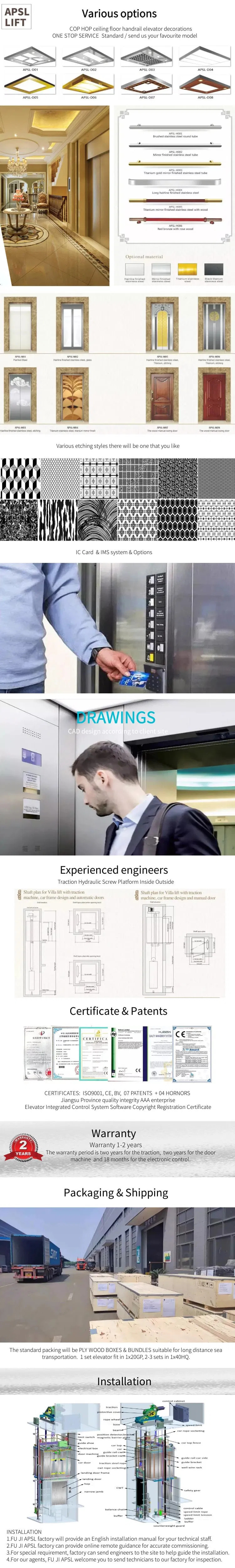 Top Performance Villa Elevator for Apartment Building