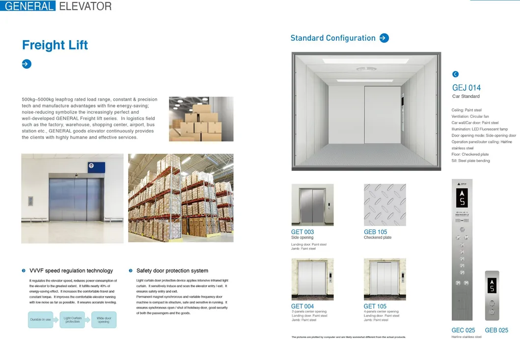 Vvvf Traction Cheap Goods Freight Lift Cargo Elevator with CE