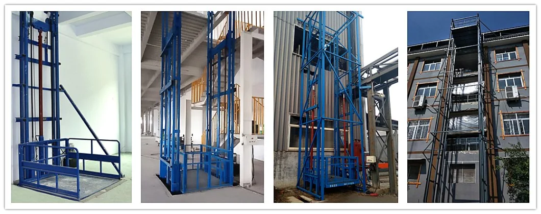 Warehouse Wall Mounted Goods Lift Guide Rail Hydraulic Small Cargo Lift Platform Freight Elevator Cargo Elevator